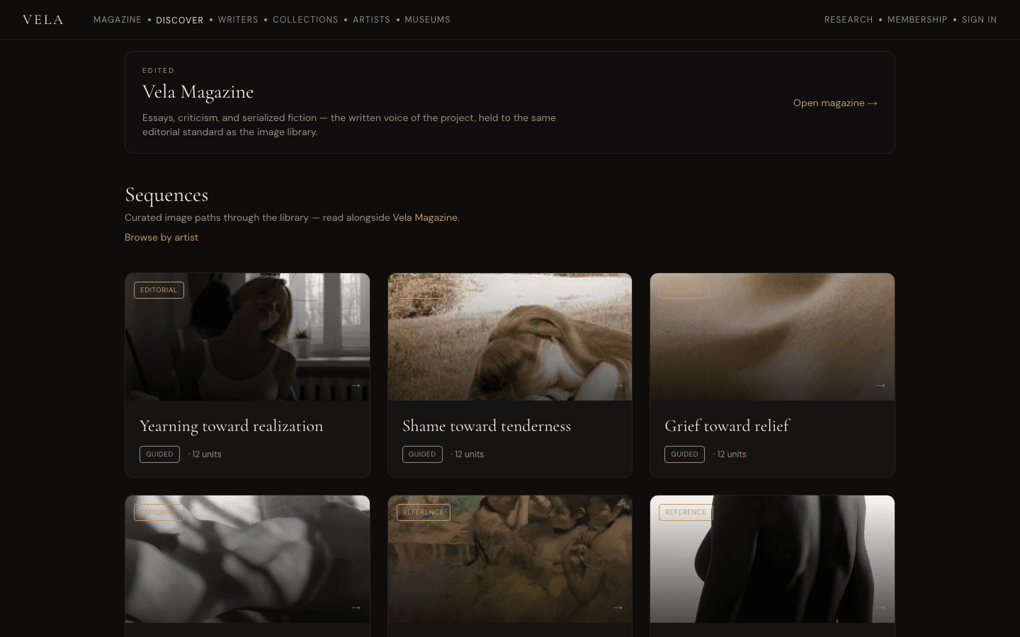 Landing — magazine + sequences