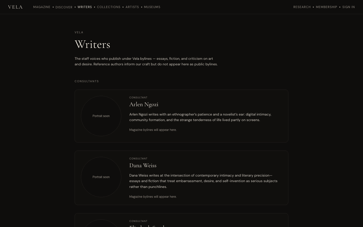 Writers — staff voice infrastructure