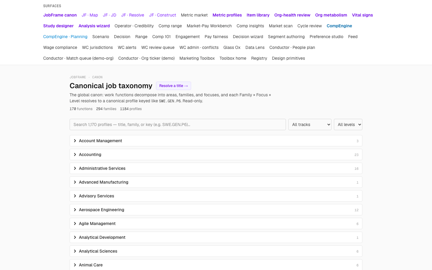 JobFrame (universal job framework) — screenshot