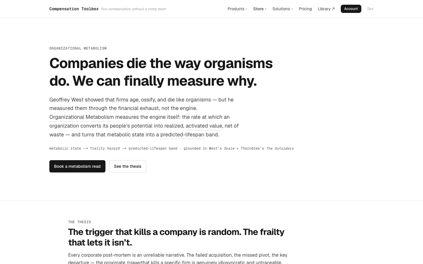 Organizational Metabolism — screenshot